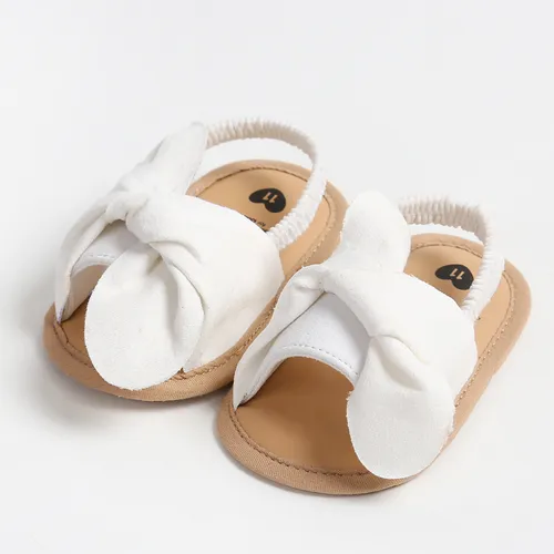 嬰兒/幼兒女孩純色鬆緊帶皮革前學步鞋