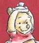 Disney Winnie the Pooh قطعة واحدة مواليد للجنسين كم طويل خياطة النسيج شخصيات أحمر