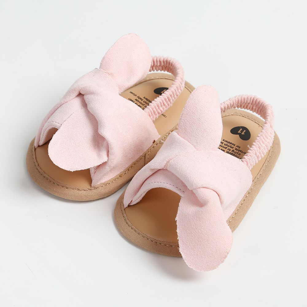 

Baby/Toddler Girl Solid Color Elastic Band Leather Pre-Walker Shoes