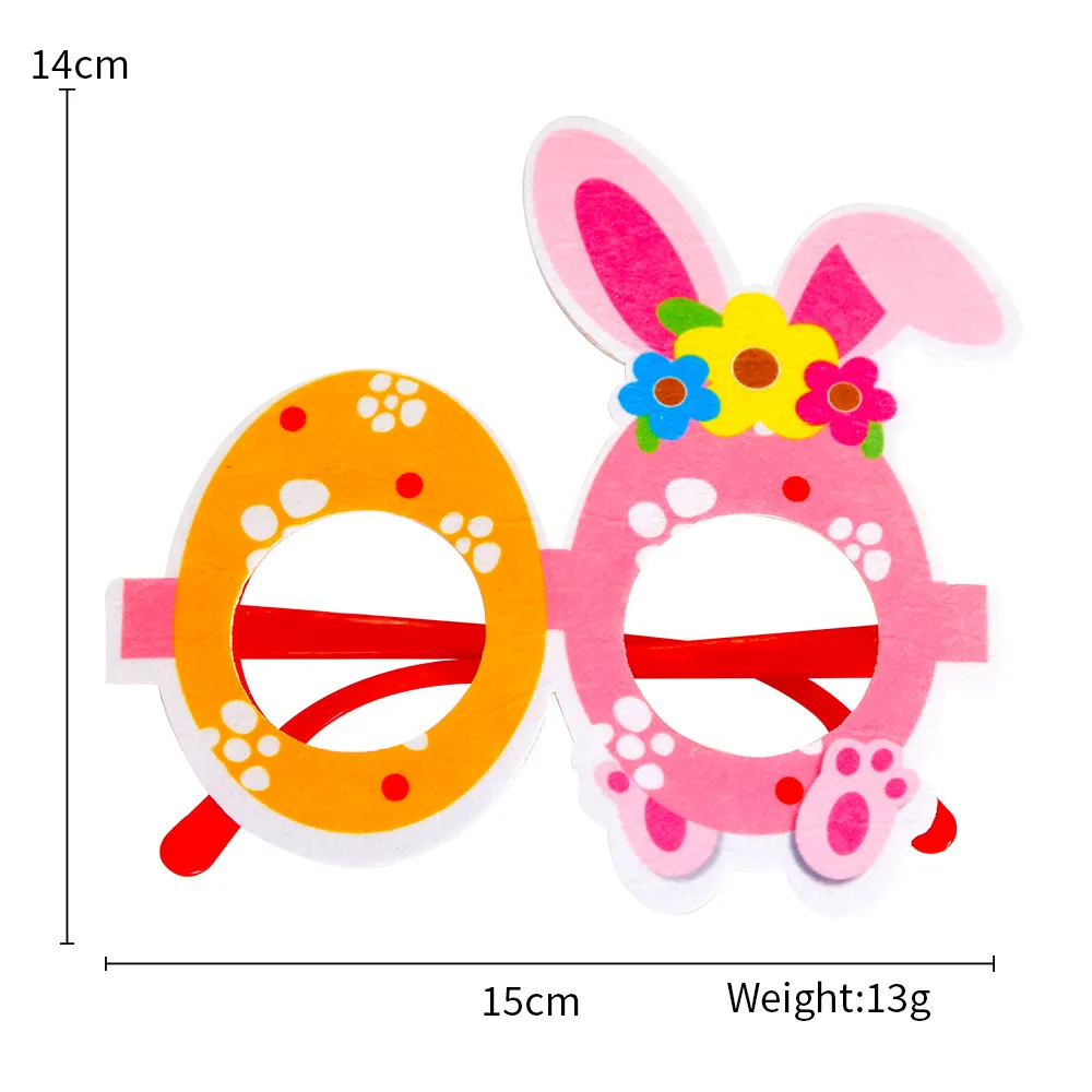 Montura de gafas de huevo de conejito de Pascua para niños pequeños / niños polvo de color naranja big image 1