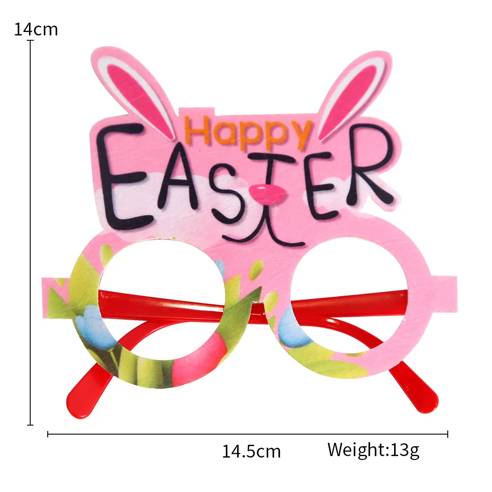 Montura de gafas de huevo de conejito de Pascua para niños pequeños / niños Rosado big image 1