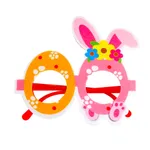 Enfant en bas âge/enfants lapin de Pâques oeuf cadre de lunettes poudre orange clair