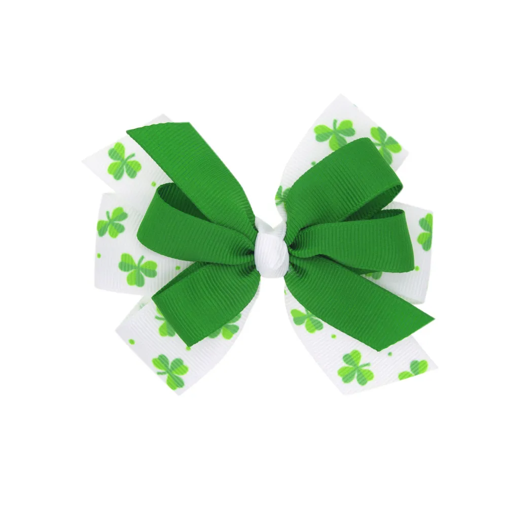 

Toddler/kids Stylish St. Patrick's Day Three-Leaf Clover Hair Clip