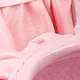 Baby Girl Sweet Ruffle Edge Velcro Prewalker Shoes Pink