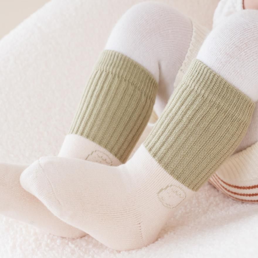 Baby Color Matching Thickened Warm Type A Cotton Socks