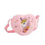 Bolso de hombro de unicornio lindo de dibujos animados para niños pequeños / niños Rosado