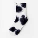 Toddler/kids Girl/Boy Tie-Dye Mid-Calf Socks Black