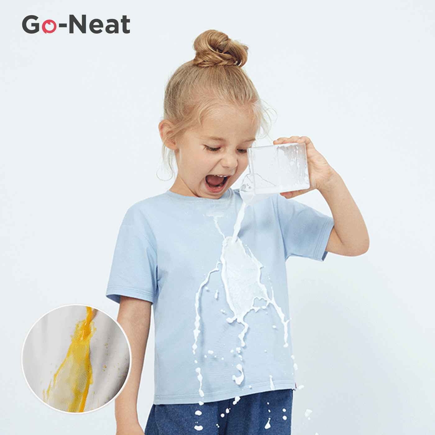 [0M-24M] Go-Neat Water Repellent and Stain Resistant Baby Girl Butterfly & Letter Print Short-sleeve Romper