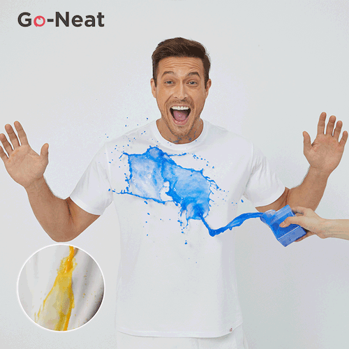 Go-Neat repelente de água e camisetas resistentes a manchas para homens