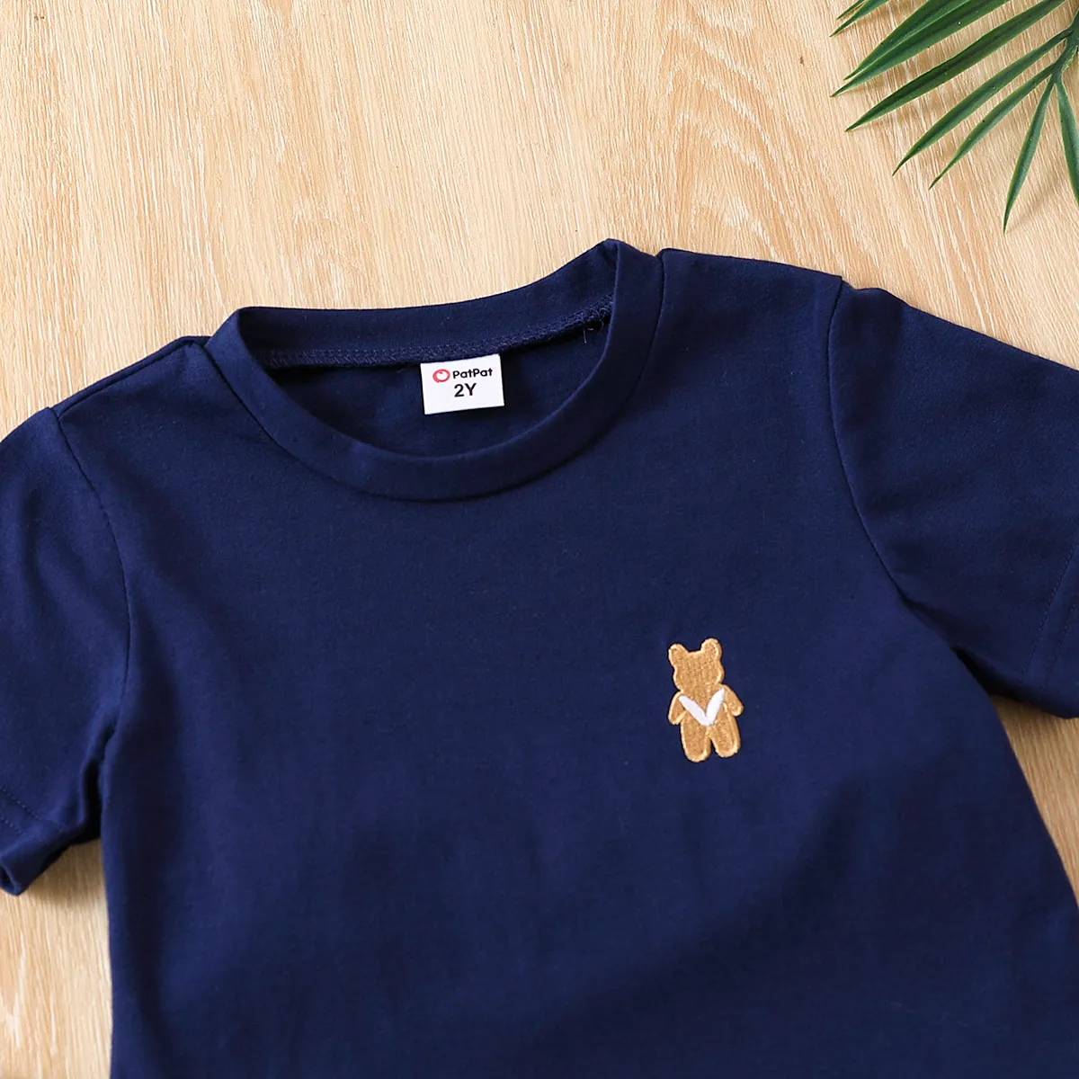 2 Stück Kleinkinder Jungen Lässig T-Shirt-Sets dunkelblau big image 1