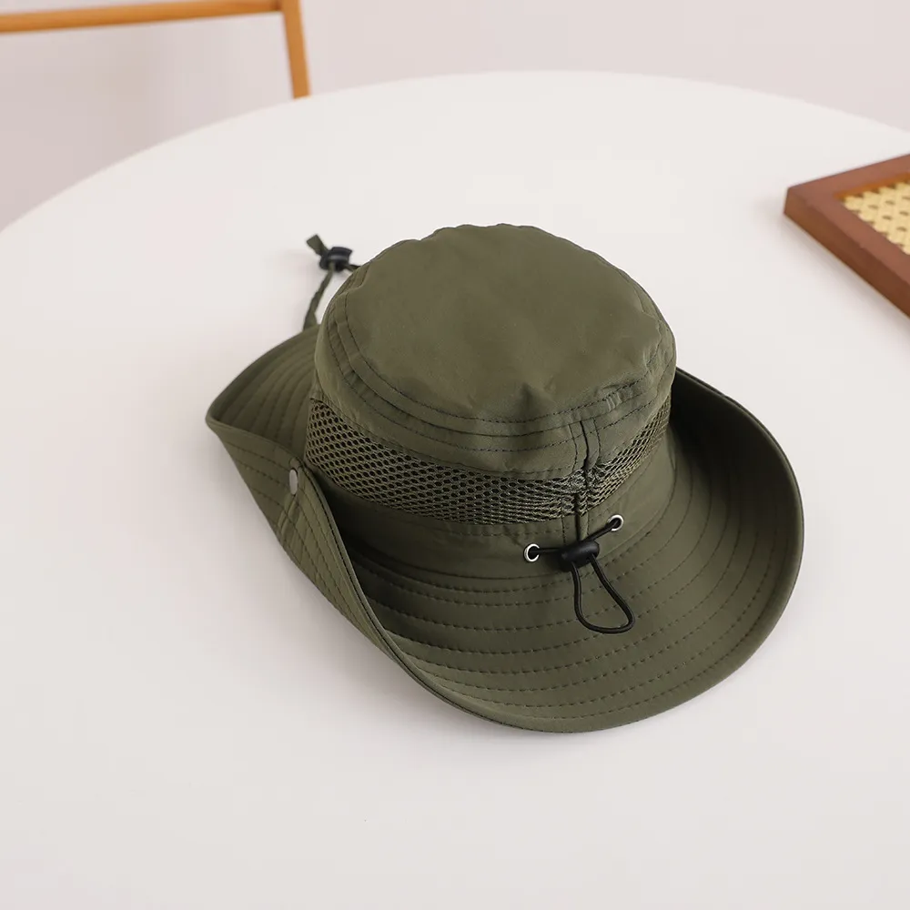 Sombrero familiar para el sol al aire libre para caminar, acampar y viajar verde oliva big image 1