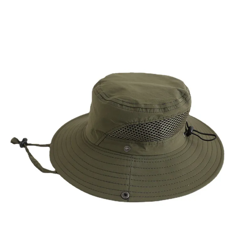 Cappello da sole all'aperto per famiglie per escursionismo, campeggio e viaggi verde oliva big image 1