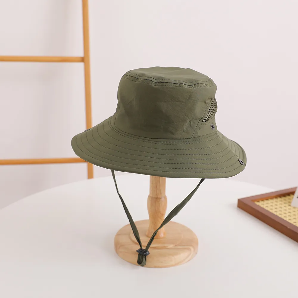 Cappello da sole all'aperto per famiglie per escursionismo, campeggio e viaggi verde oliva big image 1