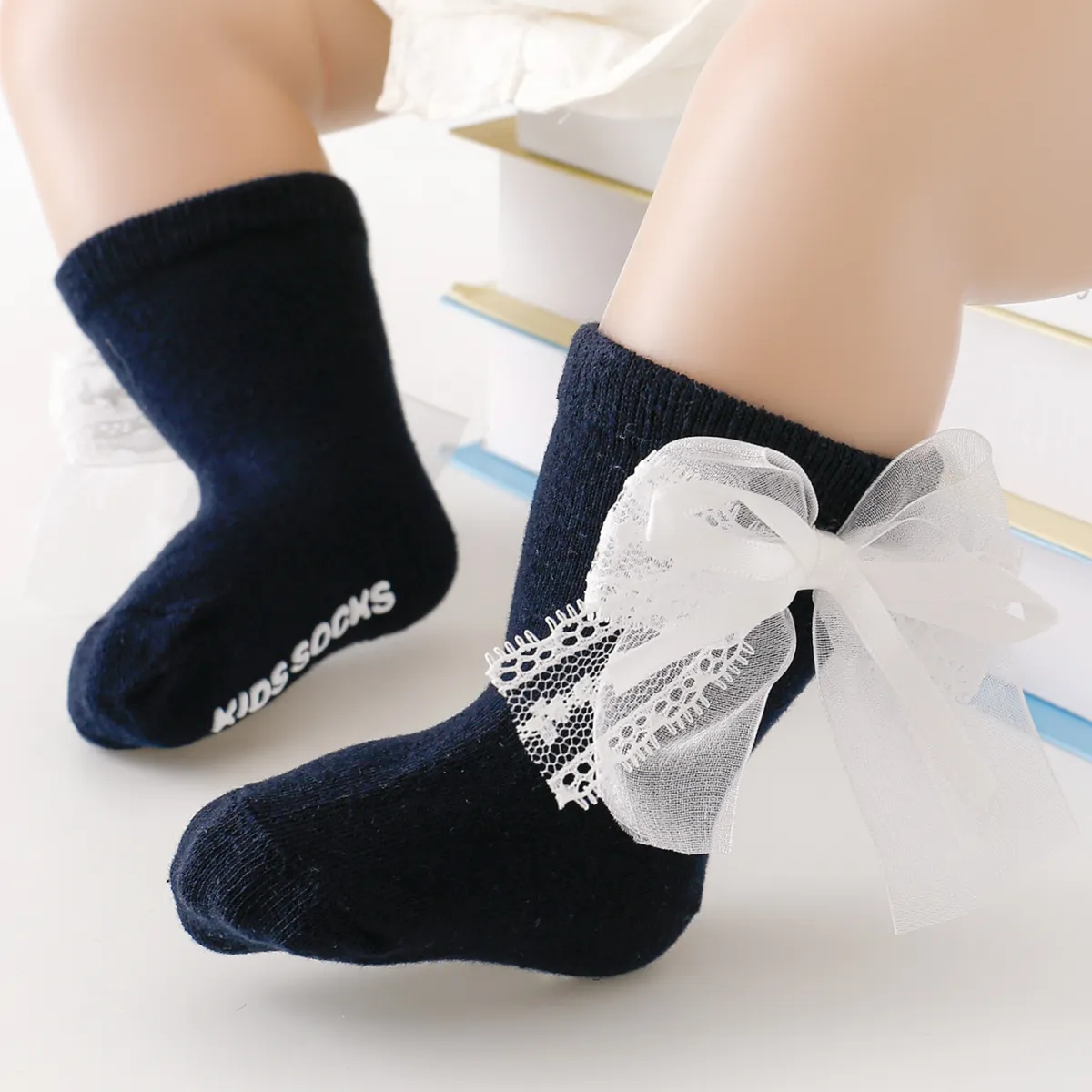 

Baby Girl Sweet Lace Butterfly Bow Anti-Slip Socks