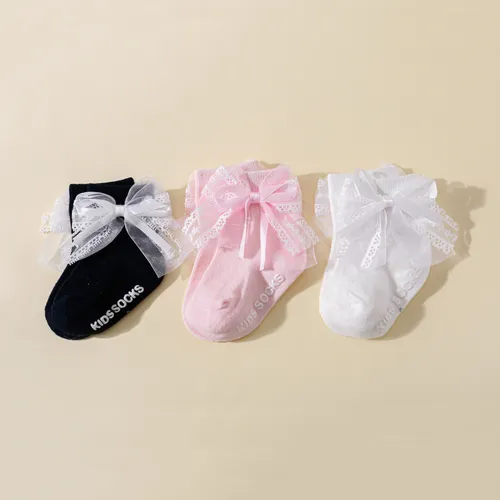 Baby Girl Sweet Lace Butterfly Bow Anti-Slip Socks