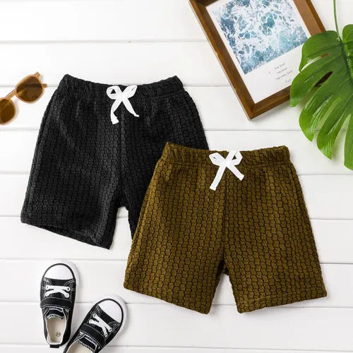 Pantalones cortos casuales de color sólido para niños pequeños