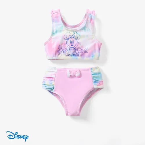 迪士尼米奇和米妮男嬰漸變色印花連體泳衣或女嬰蝴蝶結泳裝套裝