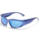 Óculos de sol esportivos para ciclismo ao ar livre com caixa Azul