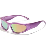 Óculos de sol esportivos para ciclismo ao ar livre com caixa Roxa