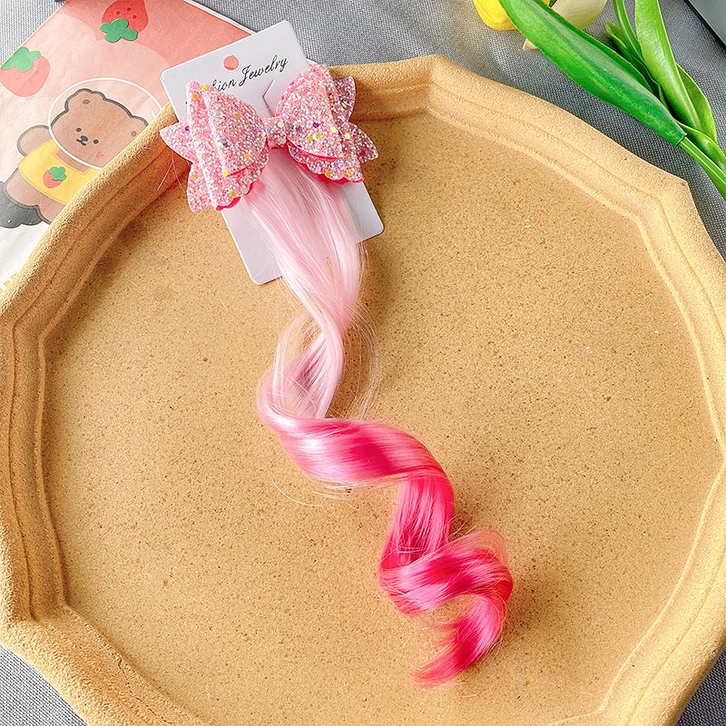 Toddler/kids Girl Sweet Gradient Color Butterfly Bow Hair Clip