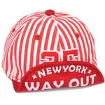 Toddler Baseball Cap with Sun Protection and Digital Striped Design Red