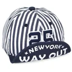 Toddler Baseball Cap with Sun Protection and Digital Striped Design Dark Blue
