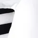 Baby Boy Print/Striped Short-sleeve Snap Romper White