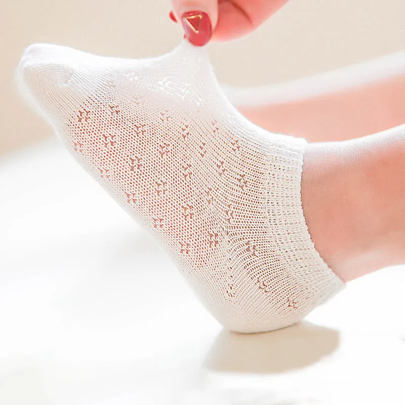 5er-Pack Baby/Kleinkind/Kinder Lässige atmungsaktive Mesh-Socken für den Sommer blassgelb big image 1