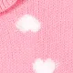  2PCS Toddler Girl Sweet Heart-shaped Faux Layered Long Sleeve Dress Set Pink