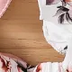 2pcs Baby Girl Allover Floral Print Ruffled Romper & Bow Headband Set Pink