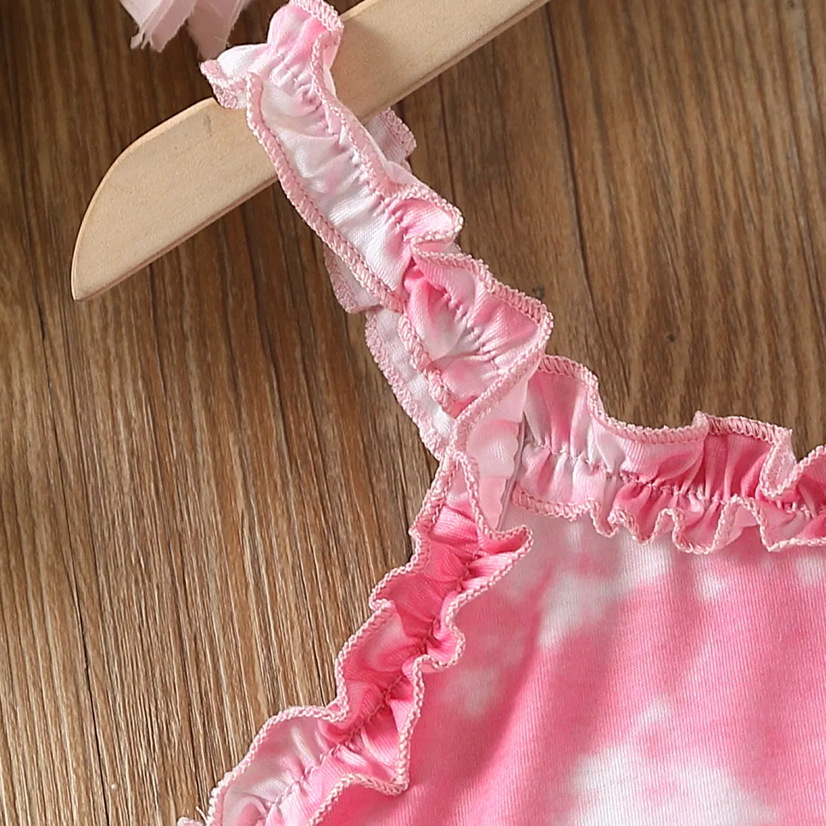 Criança Menina Manga cava Tie-dye Vestidos Rosa big image 1