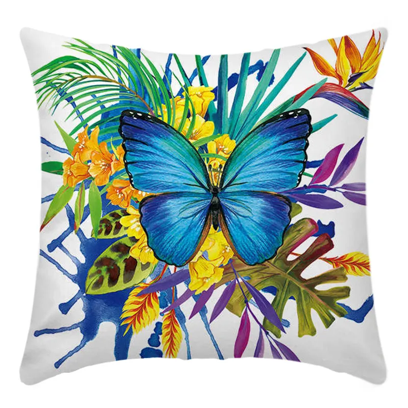 Set of 2 Nordic Geometric Butterfly Pattern Cushion Cover Pillowcases(Pillow Core not included) SMYH big image 1