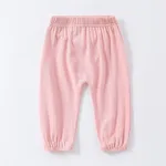 Ensemble de pantalons décontractés de couleur unie pour garçon - 1 pièce, matériau polyester et élasthanne, coupe régulière Rose