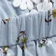 100٪ من القطن الأزهار المطبوعة ديزي طفل اللباس حبال رومبير الضوء الأزرق