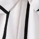 Kid Girl Stripe Surplice Neck Belted Cami Jumpsuits White