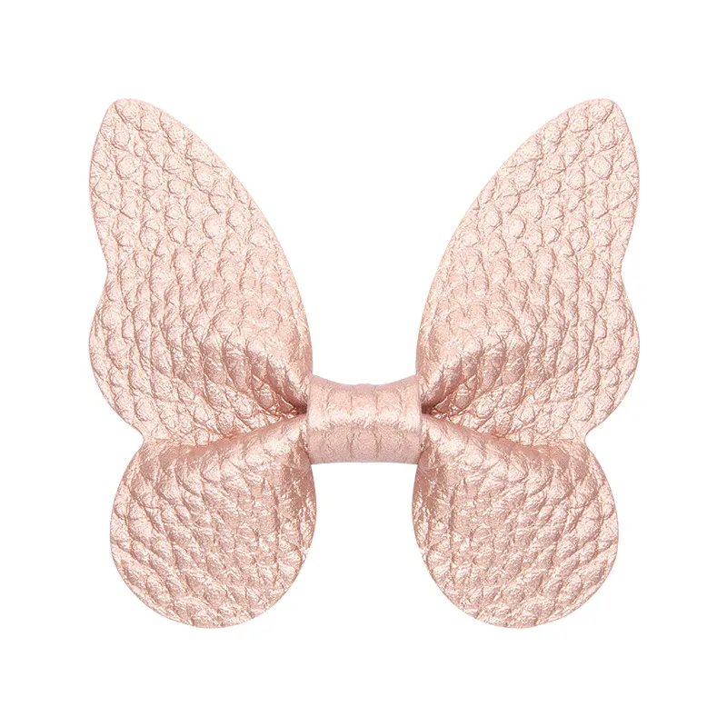 Toddler/kids Lychee Pattern Butterfly Hair Accessories Rose Gold big image 1
