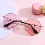 Kleinkind/Kinder Mädchen/Junge Lässige geometrische Sonnenbrille mit Sonnenschutz und niedlicher Dekoration rosa