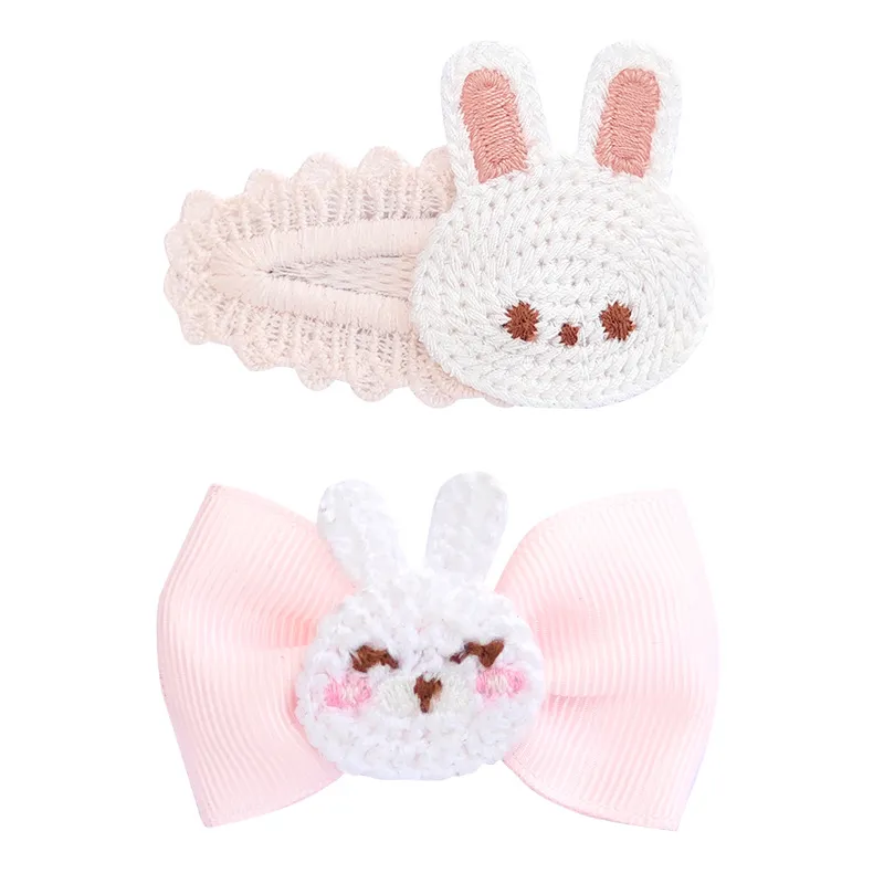 Baby/toddler Sweet Adorable Bunny Bow Hair Clip White big image 1