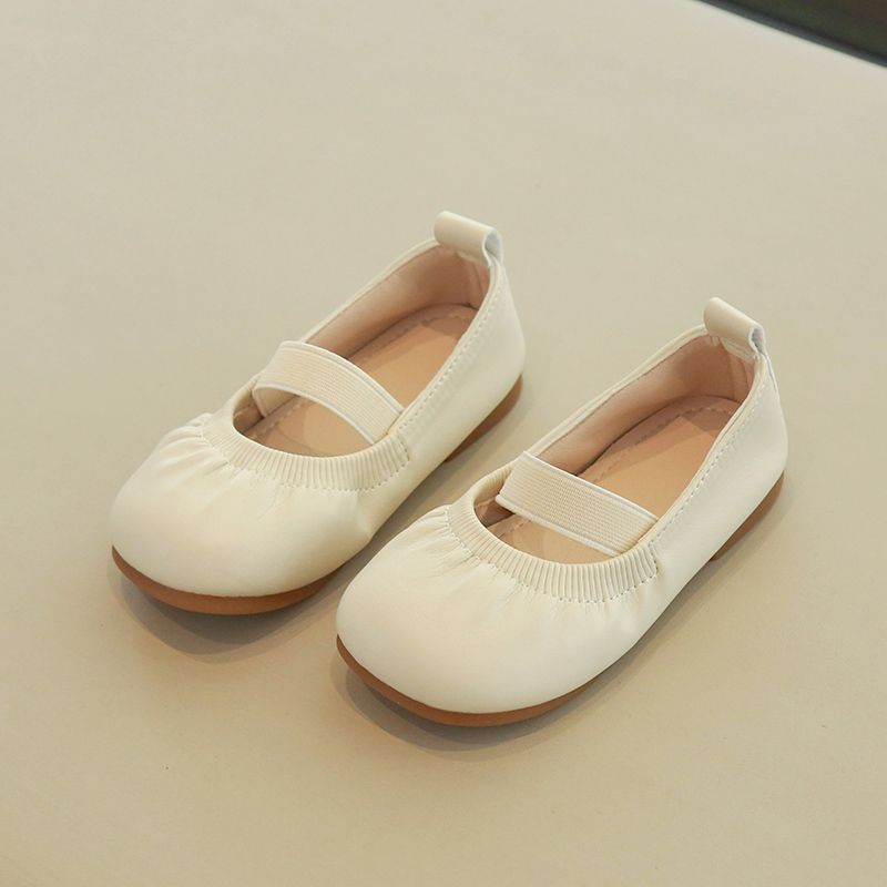 

Toddler/Kid Girl Casual Style Slip-on Elastic Band Leather Shoes