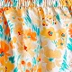 Toddler Girl Bowknot Design Stripe/Floral Print/Orange Cami Romper White