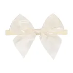 Baby Girl Sweet Simple and Versatile Headband with Bow Design White