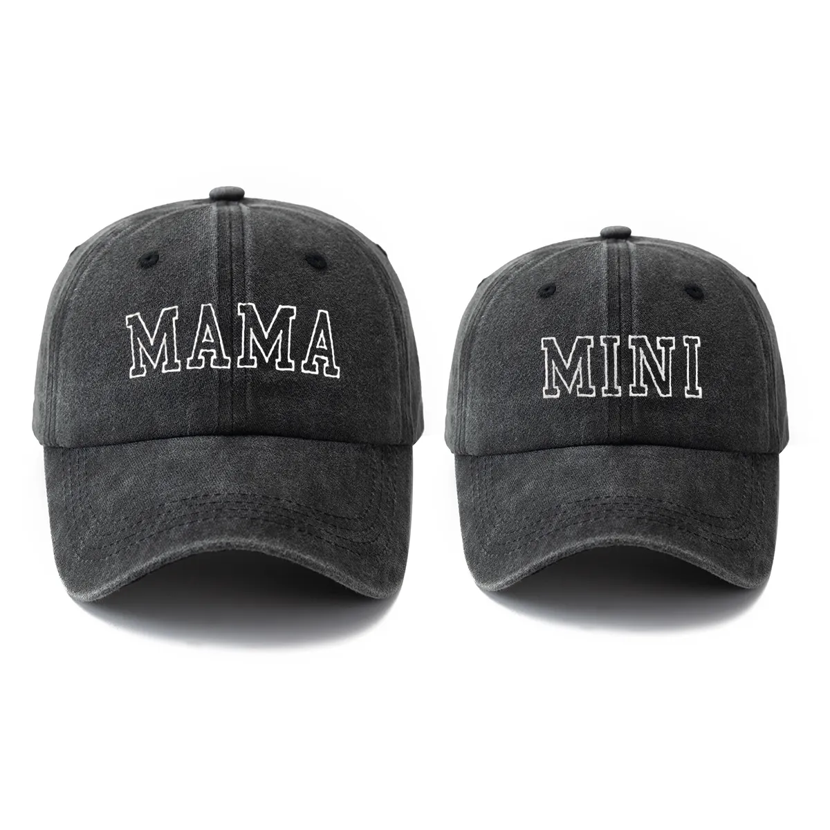 

Family Matching Embroidered Washed Baseball Cap with Alphabet Design