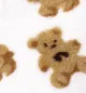 2 unidades Bebé Unissexo Botão Urso Infantil Manga comprida Macacão Branco