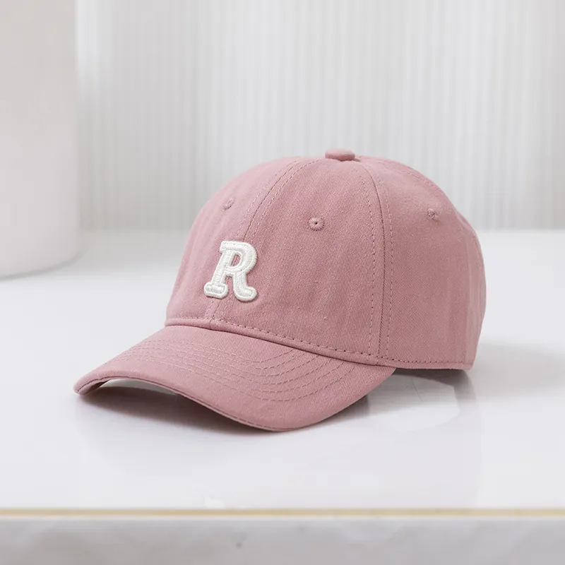 

R Letter Embroidery Sun Protection Baseball Cap for Mommy and Me