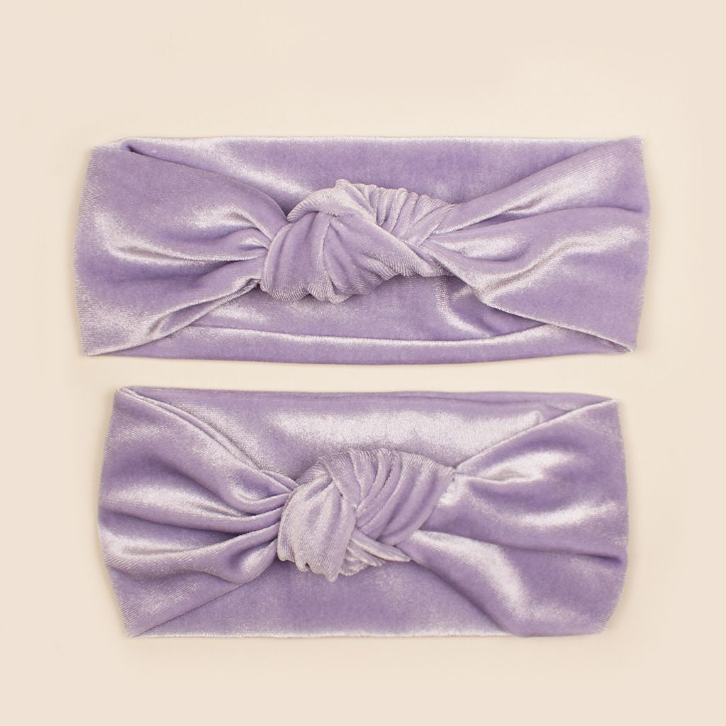 

Solid color Casual Velvet Hairbands Set for Mommy and Me