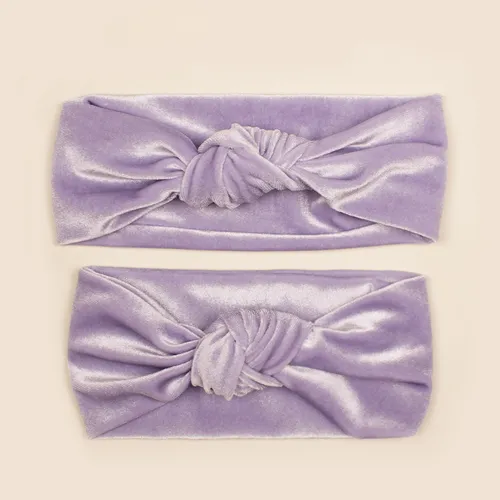 Solid color Casual Velvet Hairbands Set for Mommy and Me