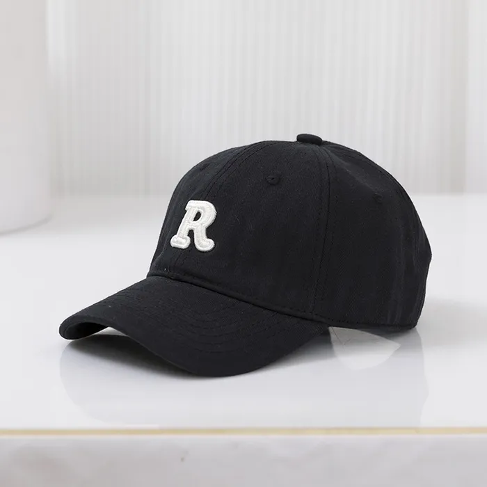 R Letter Embroidery Sun Protection Baseball Cap for Mommy and Me