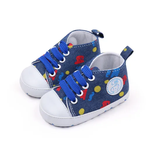嬰兒/幼兒男女皆宜休閒風格色彩鮮豔的系帶設計 Prewalker 鞋