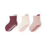 3er-Pack Baby/Kleinkind Mädchen/Junge Lässige bonbonfarbene Socken rosa