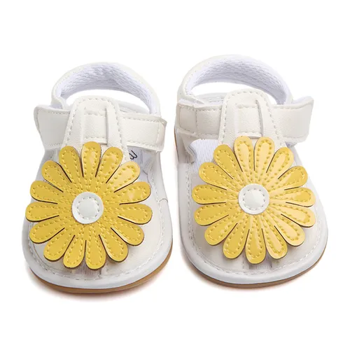 Bebê / Toddler Menina Casual Estilo 3D Margarida Flor Velcro Fechamento Prewalker Shoes